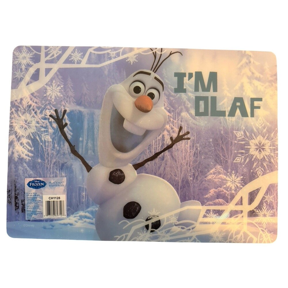 Disney Frozen Olaf Placemats Lot 2 13x18 Kids Reusable Table Mats New